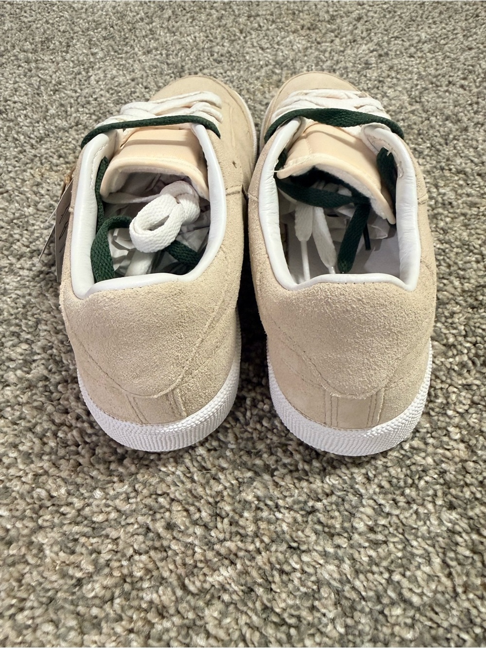 Reebok JJJJound Club C85 Suede Tan Sneakers w/ extra Dark Green Laces NWT + Box - Picture 3 of 11